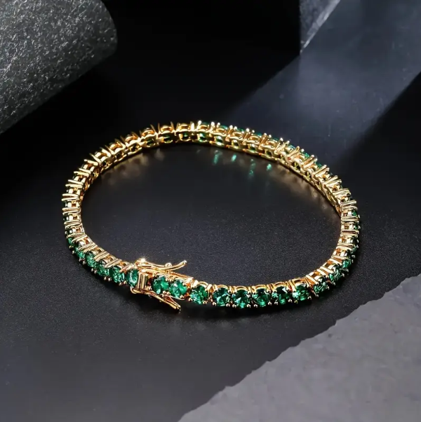 Virelli |Bracciale con gemme verdi