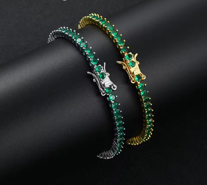 Virelli |Bracciale con gemme verdi