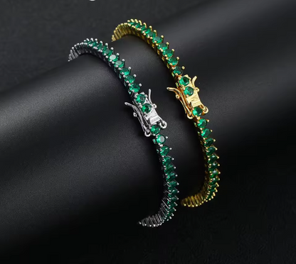 Virelli |Bracciale con gemme verdi