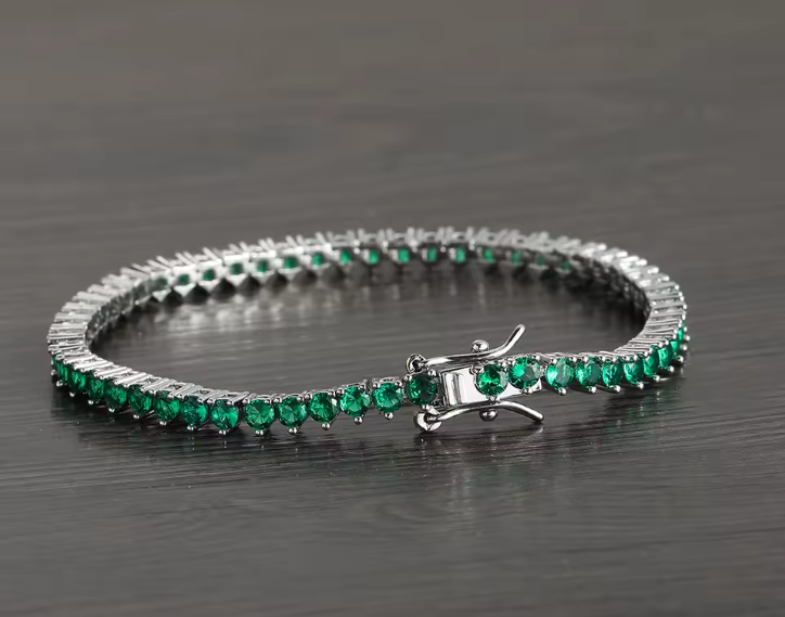Virelli |Bracciale con gemme verdi