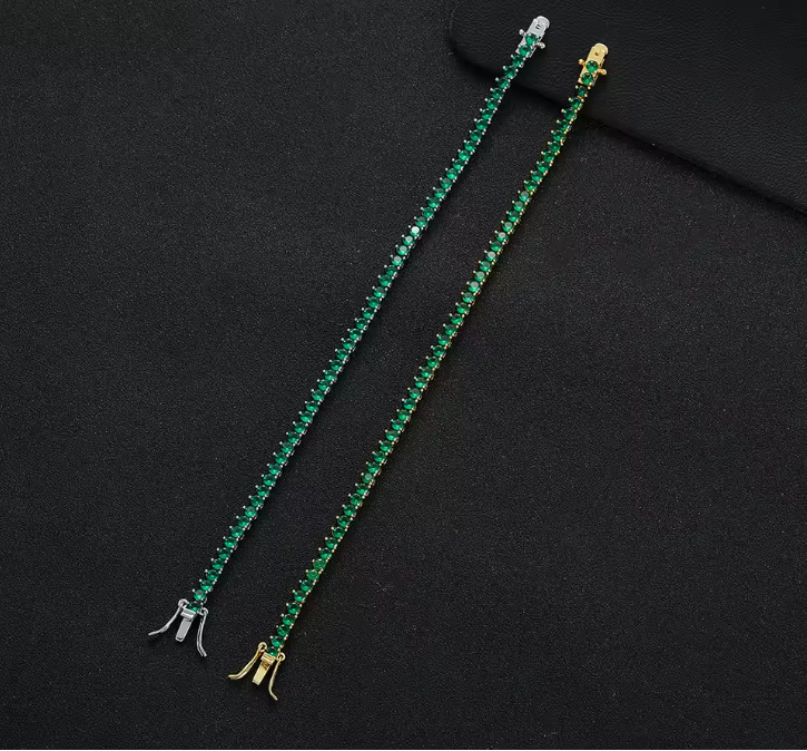 Virelli |Bracciale con gemme verdi