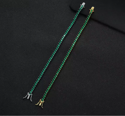Virelli |Bracciale con gemme verdi